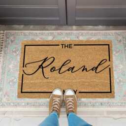 Farmhouse Family Name Doormat - Rustic Custom Entry Mat New Home Gift - thumbnail 4