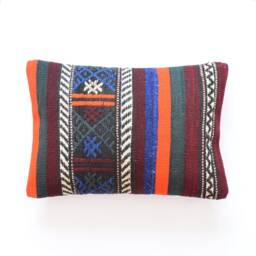 Boho Pillow Cover Bohemian Lumbar Aztec Kilim 35x50 - thumbnail 1