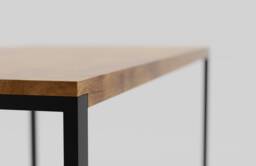 Industrial Rectangle Dining Table Black Forest, Handmade Solid Oak Table, Eco-Friendly Natural Wood Oil With No Overhang - thumbnail 1