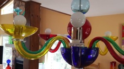 Cup, Replacement Or Spare Parts For Chandeliers By Venini - Arlecchino , Mazzega , Maria Theresa, Toso, With Broken Pieces, in Murano Glass
