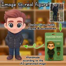 Custom Graduation Gift 3D Printed Pixar Style Figurine - Personalized Mini Toy From Photo - Unique Keepsake For Him Or Her - thumbnail 3