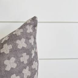 Josie -- Gray & Ivory Pillow Cover Neutral & White Taupe Lumbar Graypillow Neutral Throw - thumbnail 3