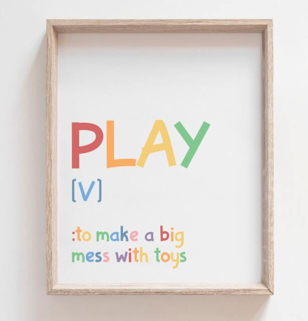 Playroom Prints, Decor, Rainbow Wall Art, Nursery Colourful, Boys Bedroom Girls Decor - image 1