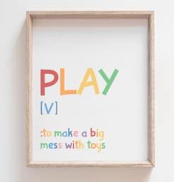 Playroom Prints, Decor, Rainbow Wall Art, Nursery Colourful, Boys Bedroom Girls Decor - thumbnail 1