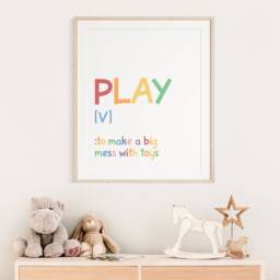 Playroom Prints, Decor, Rainbow Wall Art, Nursery Colourful, Boys Bedroom Girls Decor - thumbnail 2