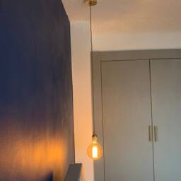 Long Brass Single Drop Pendant Light - Without Bulb - thumbnail 3