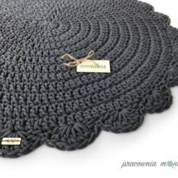 Handmade Crochet Round Rug Scandi Boho Style - thumbnail 2