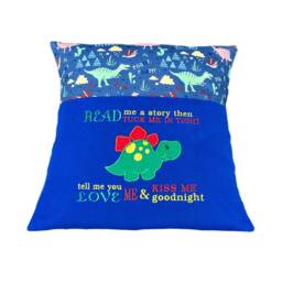 Dinosaur Stegosaurus Red Reading Book Cushion - thumbnail 3