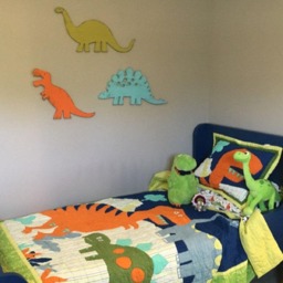Small Brachiosaurus Dinosaur Decor Wooden Wall Baby Nursery Kids Room Dino - thumbnail 3