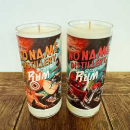 No Name Distillery Bottle Candle - Scented Soy Wax Sci Fi Design 1950S Rum Tequila - thumbnail 3