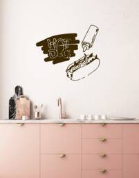 Hot Dog Vinyl Wall Decal Fast Food Truck Kitchen Decor Stickers Mural - #3046Di - thumbnail 1