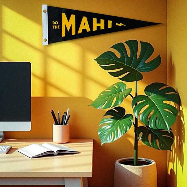 Do The Mahi Felt Pennant - Vintage Style New Zealand Wall Decor - image 1