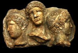Three Faces Greco-Roman Wall Sculpture Art Plaque - thumbnail 1