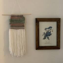 Handwoven Wall Hanging - Rose, Gray, & Sage - thumbnail 4