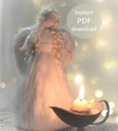 Christmas Angel Tree Topper Etutorial Pattern PDF Waldorf Inspired Craft Fleece Angel, Tree Topper Angel - thumbnail 1