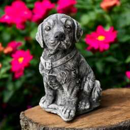 Concrete Labrador Retriever Statue Stone Dog Figurine Outdoor Garden Sculpture Front Yard Ornament Lawn Decor Gift For Labrador Lover - thumbnail 2