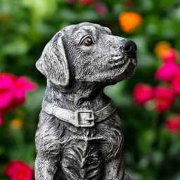Concrete Labrador Retriever Statue Stone Dog Figurine Outdoor Garden Sculpture Front Yard Ornament Lawn Decor Gift For Labrador Lover - thumbnail 4
