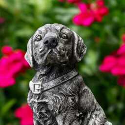 Concrete Labrador Retriever Statue Stone Dog Figurine Outdoor Garden Sculpture Front Yard Ornament Lawn Decor Gift For Labrador Lover - thumbnail 3