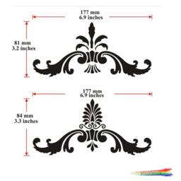Victorian Ornament Stencil, For Walls, Art & Furniture. St13 - thumbnail 2