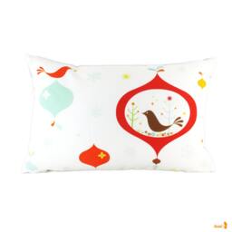 Birdie Christmas Ornament Pillow Limited Edition Decorative Pillow With Down Filler - thumbnail 1