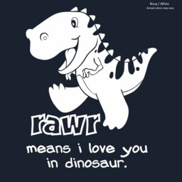 Kids Rawr Means I Love You in Dinosaur Vinyl Wall Art Decal Sticker - Wd0214 - thumbnail 2