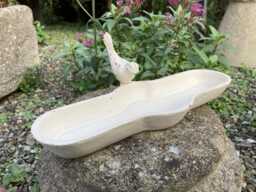 Small Metal Cast Iron Bird Tray Feeder Garden Ornament
