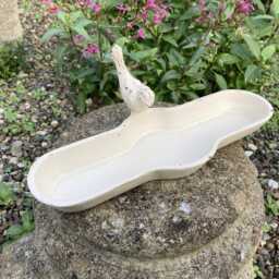 Small Metal Cast Iron Bird Tray Feeder Garden Ornament - thumbnail 4