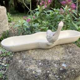 Small Metal Cast Iron Bird Tray Feeder Garden Ornament - thumbnail 2