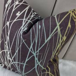 Harlequin Ombre Brown Cotton Linen Cushion Cover Clarissa Hulse Peat Duck Egg Olive Autumnal Linen Fabric Pillow Cover - thumbnail 2