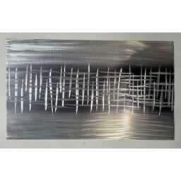 Abstract Metal Wall Art, Silver Black, R Toomer Art. Indoor Outdoor - thumbnail 4