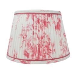 Gathered Lampshade - Cabbages & Roses Linen Various Colours Flat Bottom Lamp Or Pendant Light - thumbnail 1