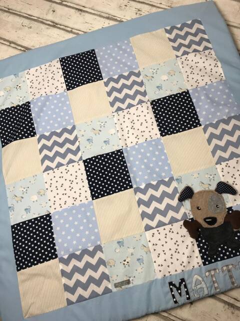 Baby Blanket/Crawling Blanket Patchwork Dog Krd3042 - image 1