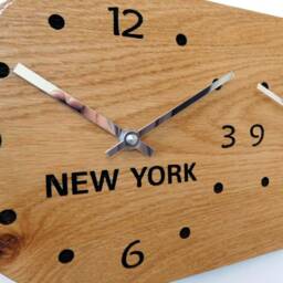 Retro Oak Wooden Time Zone Wall Clock - thumbnail 3