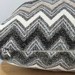Beige Brown & Cream Pillow Cover, Zig Zag Pillowcase, Textured Pillowcase, Beige Chevron Pillowcase - thumbnail 2