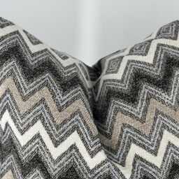 Beige Brown & Cream Pillow Cover, Zig Zag Pillowcase, Textured Pillowcase, Beige Chevron Pillowcase - thumbnail 4
