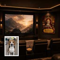 Personalised King Of Biscuits Royal Pet Canvas From Photo, Custom Name Dog Cat Wall Art Gift For Owner Birthday Christmas Decor - thumbnail 4