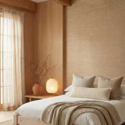 Solid Wood Platform Bed Frame - Japandi Low Profile Minimalist Scandi Bedroom Furniture The Mosswood - thumbnail 3