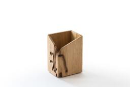 Wooden Desk Penholder - Office Accessories Venice Souvenirs - thumbnail 1