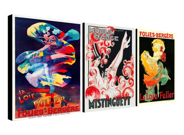 Loie Fuller Moulin Rouge Vintage Poster - 3 Piece Dance Print - image 1