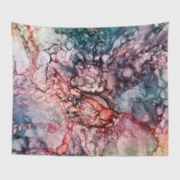 Abstract Art Tapestry, Modern Wall Tapestry, Ink Wall Art, Boho Tapestry, Colorful Abstract Hanging - thumbnail 3