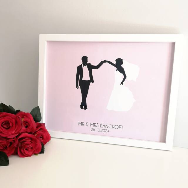 Personalised Couples Wedding Framed Acrylic Print, Valentine's Day Gift For Her - image 1