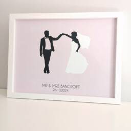 Personalised Couples Wedding Framed Acrylic Print, Valentine's Day Gift For Her - thumbnail 3