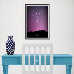 Zodiac Signs, Horoscope Constellations Posters - Poster Printing Wall Art Print For Home Office Decor Aries - thumbnail 2