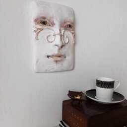 Florentine Style Ceramic Head Sculpture With Baroque Flourishes, Italian Art Lover Gift, No.3 - thumbnail 2