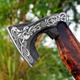 Viking Axe, Carbon Steel Personalized Axe in Hand Forged For Wall Decoration, Custom Made Gift, Axe - thumbnail 4