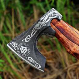 Viking Axe, Carbon Steel Personalized Axe in Hand Forged For Wall Decoration, Custom Made Gift, Axe - thumbnail 2