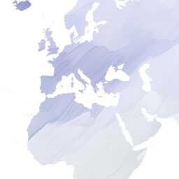 Purple Watercolor World Map Print - Wall Art Housewarming & Anniversary Gift - thumbnail 2