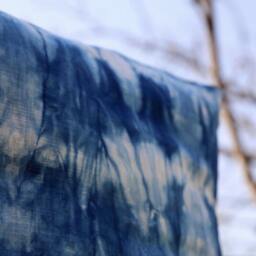 Shibori Dyed Indigo Blue Pillows Cover - 18 - thumbnail 3
