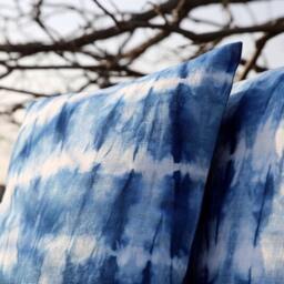 Shibori Dyed Indigo Blue Pillows Cover - 18 - thumbnail 2
