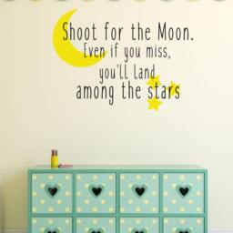 Shoot For The Moon Wall Art - Vinyl - Nursery Stars Decal - Land Among Stars - Star Decal - thumbnail 3